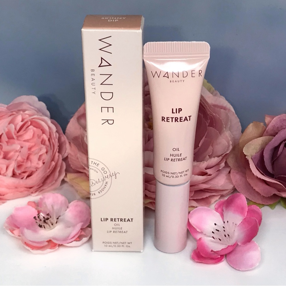🟢 3/$19! Wander Beauty Lip Retreat Lip Oil in Skinny Dip (nude) *BNIB